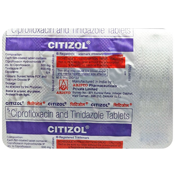 Citizol 500 mg/600 mg Tablet 1*10 - Image 2
