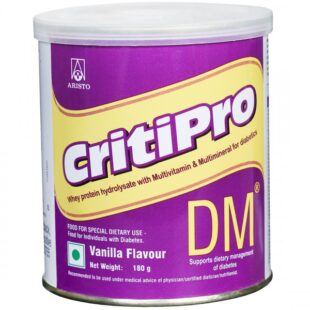 Critipro DM Powder with Whey Protein for Nutritional Support | Flavour Vanilla