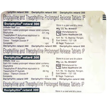 Deriphyllin Retard 300 Tablet PR 1*30 - Image 2