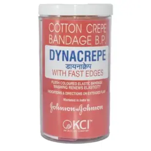 Dynacrepe Premium Cotton Crepe Bandage with Fast Edges, 4m x 8cm