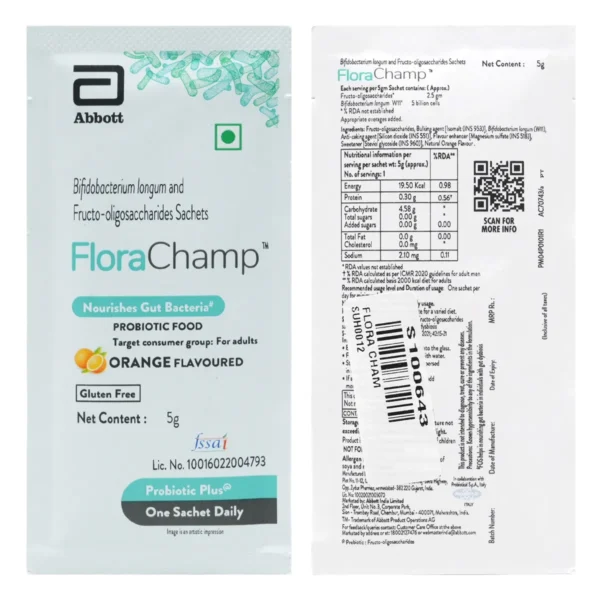 FloraChamp Sachet | Pre & Probiotic Supplement | Gluten Free | For Gut Health - Image 3