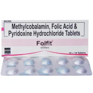 Folfit Tablet with Mecobalamin, Folic Acid & Pyridoxine Hydrochloride