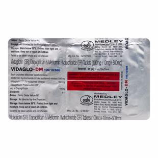 Vidaglo-DM 100/10/500 Tablet SR