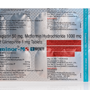 Geminor MS 50mg/1mg/1000mg Tablet