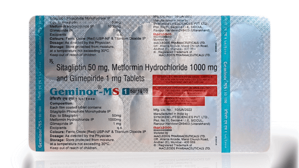 Geminor MS 50mg/1mg/1000mg Tablet