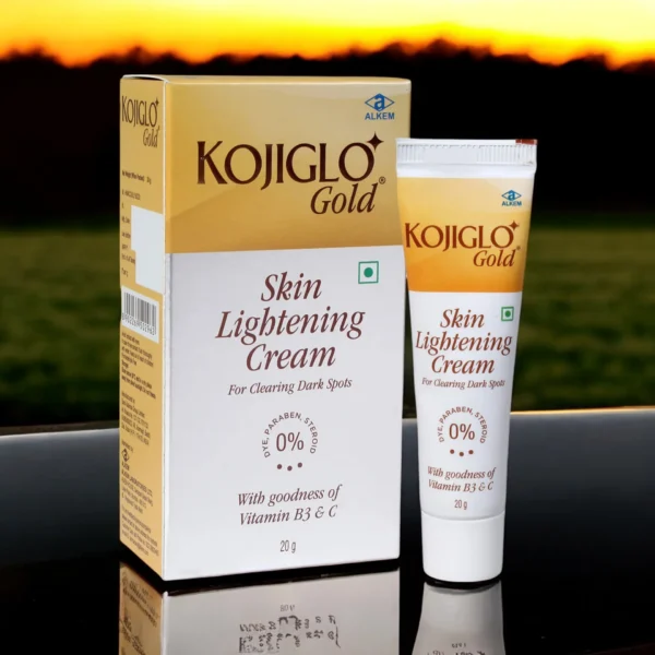 Kojiglo -Gold Skin Lightening Cream with Vitamin B3 & C | For Clearing Dark Spots - Image 2