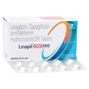 Linapil DM 10mg/5mg/500mg Tablet