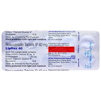 Lipitas 40mg Tablet 1*10 - Image 2