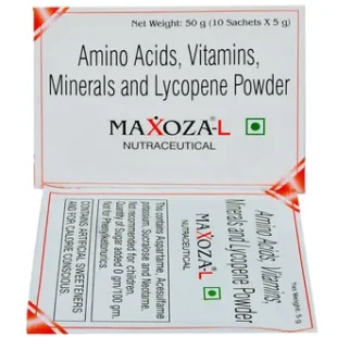 Maxoza-L Nutraceutical Powder with Amino Acids, Vitamins, Minerals & Lycopene | For Men