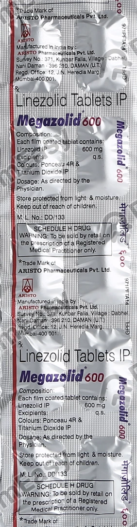 Megazolid 600 Tablet  1*10 - Image 2