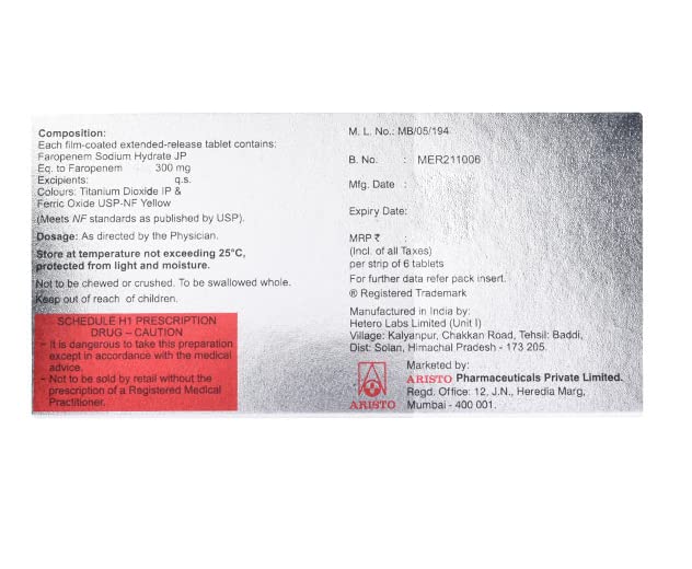 Mero-O ER 300 Tablet 1*10 - Image 2