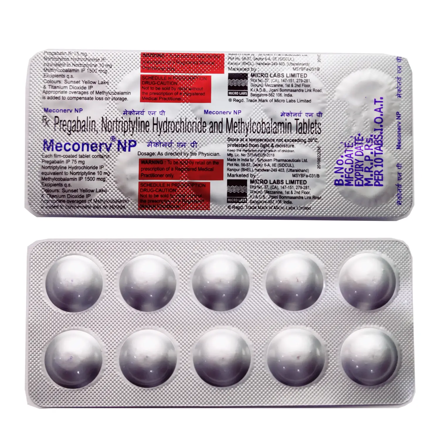 Meconerv NP 75mg/10mg/1500mcg Tablet - Image 2