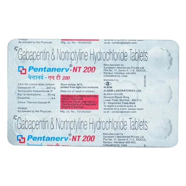 Pentanerv NT 200mg/10mg Tablet