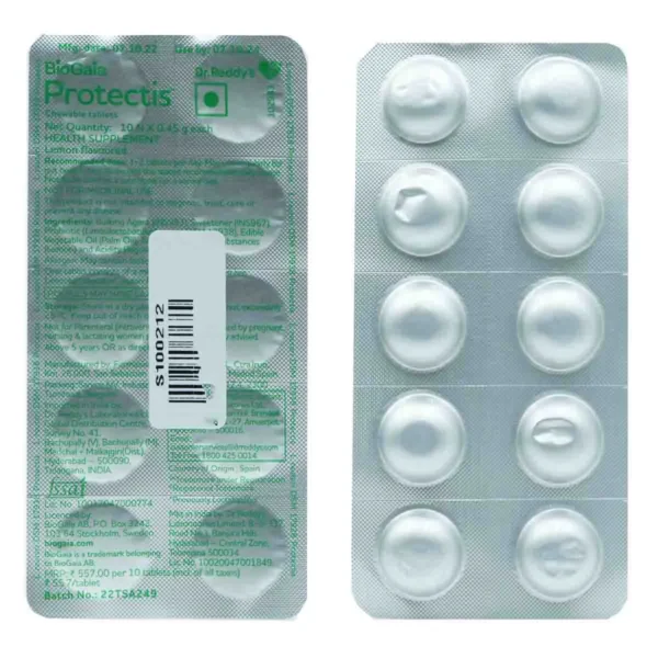 Biogaia Protectis Probiotic Chewable Tablet for Gut Health | Flavour Lemon - Image 2