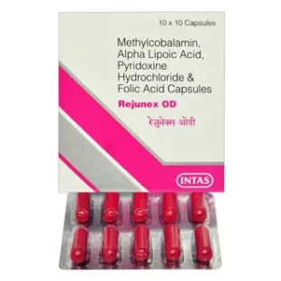 RejuNEX OD Capsule with Mecobalamin, ALA , Pyridoxal Hydrochloride & Folic Acid