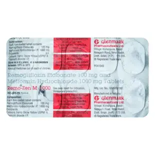 Remo Zen M 100mg/1000mg Tablet
