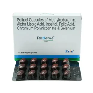 Renerve Softgel Capsule with Methylcobalamin, ALA, Chromium, Folic Acid & Selenium