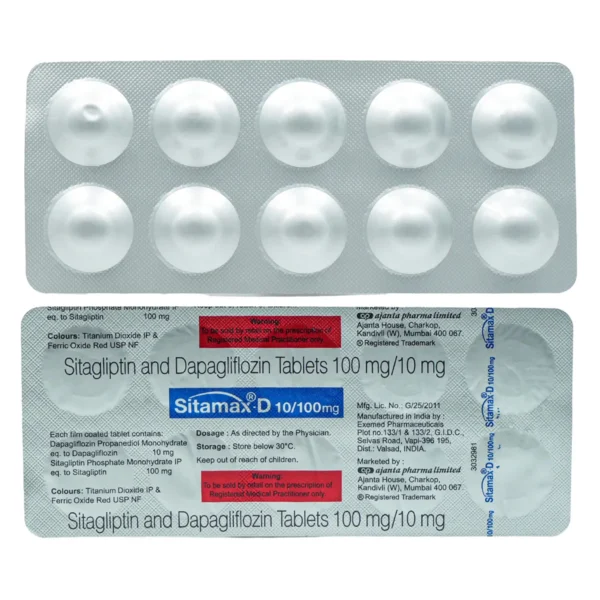 Sitamax D 10mg/100mg Tablet - Image 3