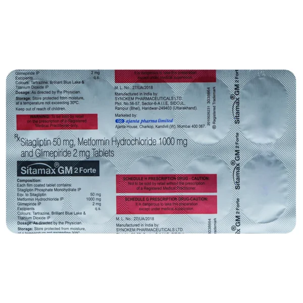 Sitamax GM 2 Forte Tablet - Image 3