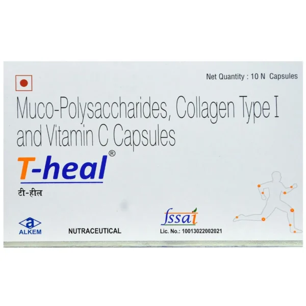 T-Heal Muco-Polysaccharide, Collagen Type I & Vitamin C Capsule | For Pain Relief