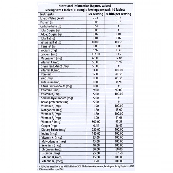 V-Total Women Tablet 1*10 - Image 3