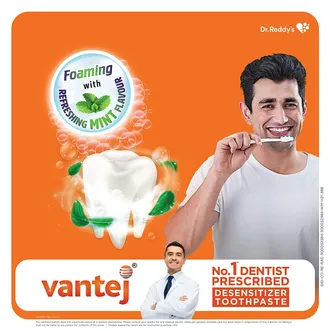 Vantej Extra Foaming Toothpaste | For Sensitivity Relief 100gm - Image 5