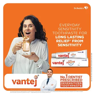 Vantej Extra Foaming Toothpaste | For Sensitivity Relief 100gm - Image 3