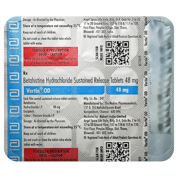 Vertin OD 48mg Tablet SR - Image 5