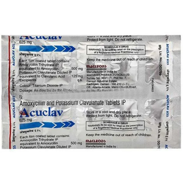 Acuclav 625 Tablet