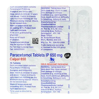 Calpol 650 mg Tablet - Image 3