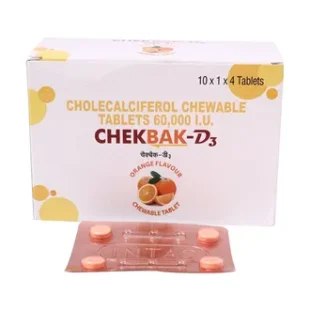 Chekbak-D3 60000 IU Chewable Tablet Orange