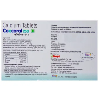 Coecoral 250mg Tablet - Image 2
