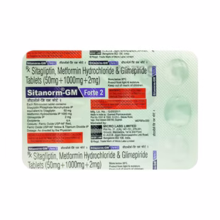 Sitanorm GM Forte 50mg/2mg/1000mg Tablet