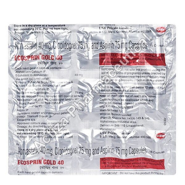 Ecosprin Gold 40 Capsule - Image 2