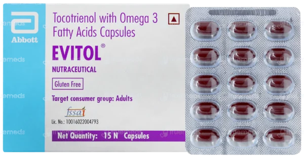 Evitol Tocotrienol Capsule with Omega 3 Fatty Acids Capsules - Image 5