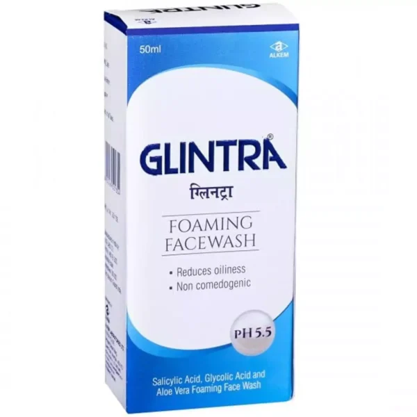 Glintra Foaming Face Wash 50ml - Image 4