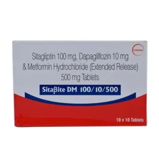 Sitabite DM 10mg/500mg/100mg Tablet