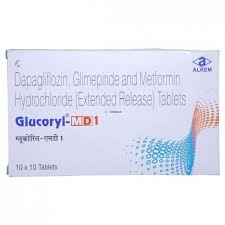 Glucoryl MD 10mg/1mg/500mg Tablet