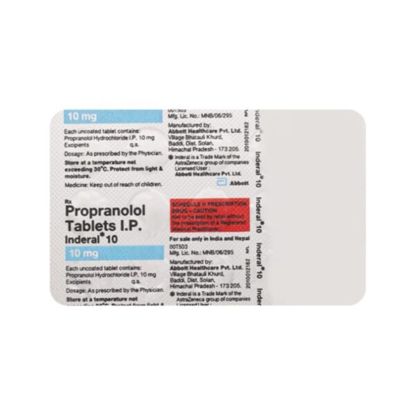 Inderal 10 Tablet - Image 3