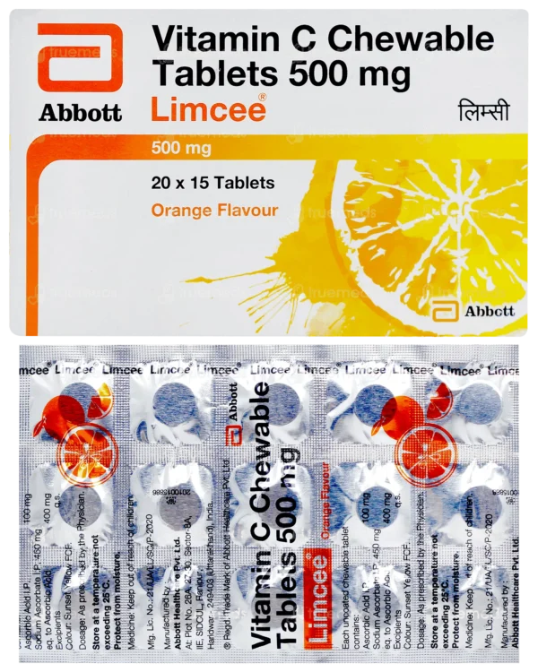Limcee Vitamin C Chewable Tablet | Flavour Orange - Image 3