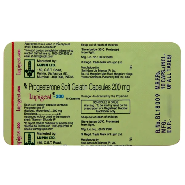 Lupigest 200 Soft Gelatin Capsule - Image 2