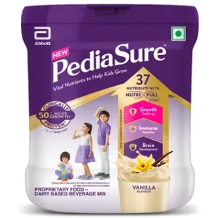 Pediasure Vanilla Flavour Nutrition Powder for Kids Growth, 375 gm (Jar)