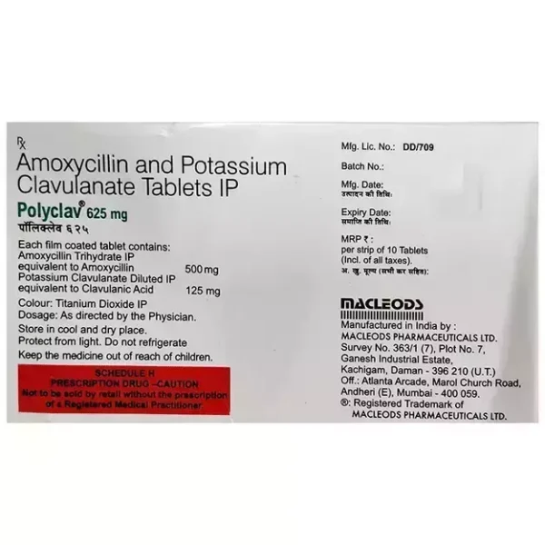 Polyclav 625mg Tablet - Image 2
