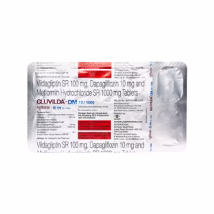 Gluvilda DM 10mg/1000mg/100mg Tablet
