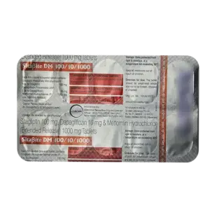 Sitabite DM 10mg/1000mg/100mg Tablet 1*10