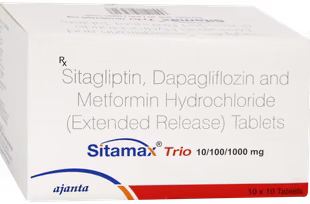 Sitamax Trio 10mg/1000mg/100mg Tablet