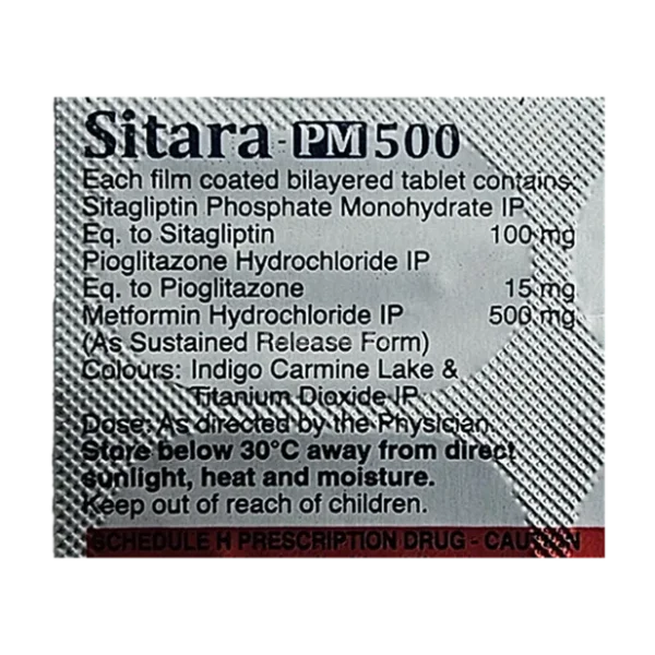 Sitara PM 500mg/15mg/100mg Tablet - Image 3