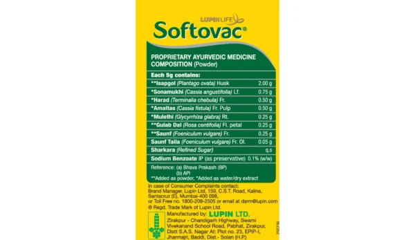Softovac Bowel Regulator for Effective Relief from Constipation - Image 2