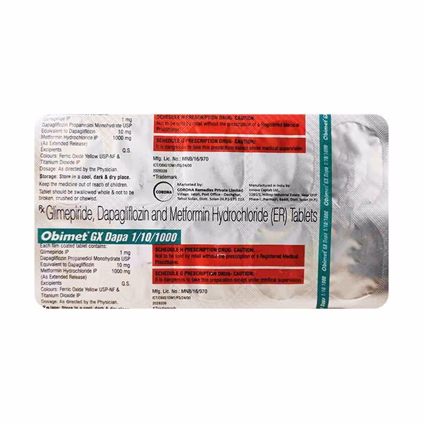 OBIMET GX DAPA 1/10/10 1*10