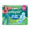 Whisper Ultra Upto No Gap No Leaks Sanitary Pads XL+, 15 Count